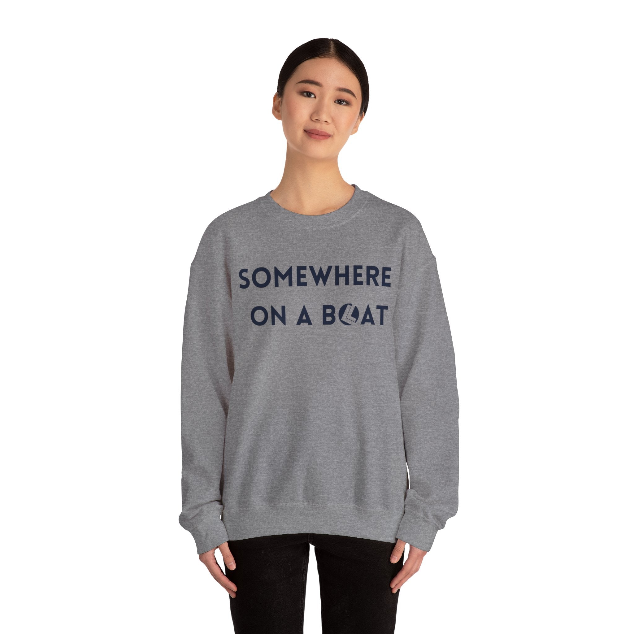 Somewhere on a boat Unisex Heavy Blend™ Crewneck Sweatshirt